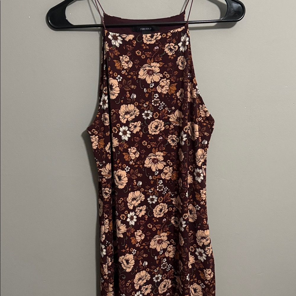 Summer Burgundy Floral Forever 21 dress
